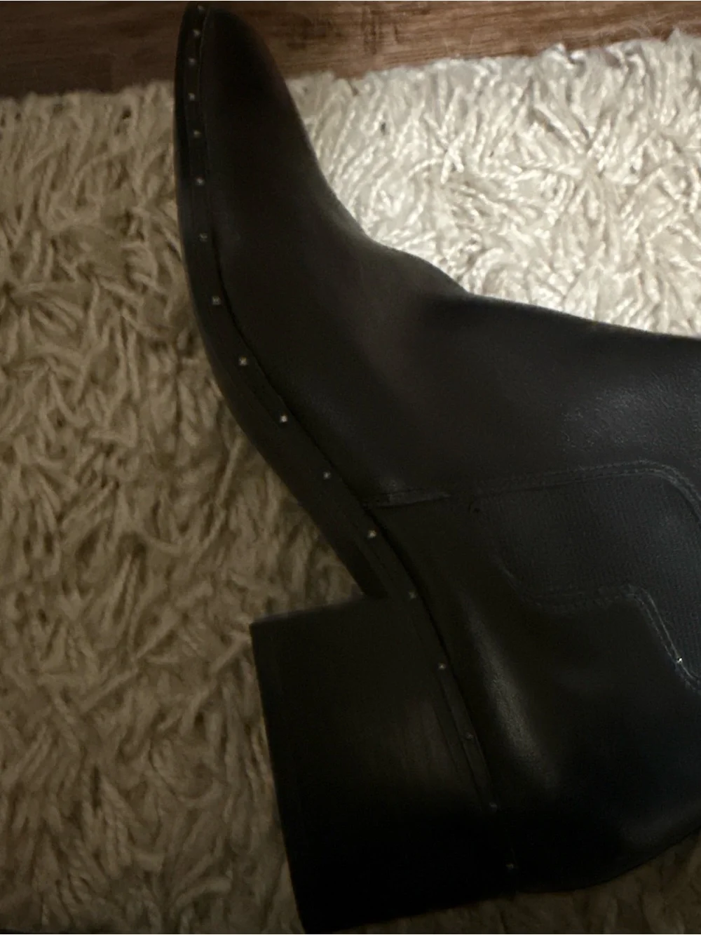 Black Knee-High Pointed Toe Women's Boots